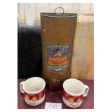 440 - VINTAGE BATH APPARATUS, TWO SOUP MUGS (C65)