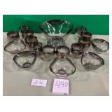 440 - MID-CENTURY CHIP & DIP SET, SET OF TUMBLERS