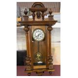 440 - ANTIQUE REGULATOR WALL CLOCK (C134)