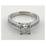 14KT WHITE GOLD 1.60CT DIAMOND RING WITH 1.00CT