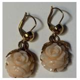 818 - 14K GOLD & CORAL EARRINGS (17)