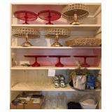 J - MIXED CAKE STANDS, BOTTLES, VOTIVE HOLDERS (B6