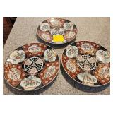 F - JAPANESE IMARI WARE PORCELAIN PLATES (L34)