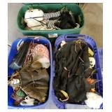 F - THREE BINS OF HOLIDAY DECORATIONS (G8)