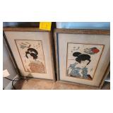 F - TWO PIECES GEISHA FRAMED ART 23X17"EA (L2)