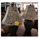 F - PAIR OF MATCHING TABLE LAMPS (K22)