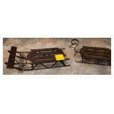 F - LOT OF TWO ANTIQUE SLEDS (K8)