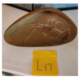 F - FOOTED DISH WITH SHRIMP DESIGN (MEXICO) (L17)