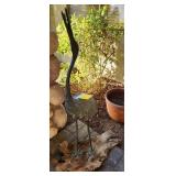 F - PATIO / GARDEN CRANE STATUE 46"T (F2)