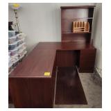 F - HOME OFFICE HON L-SHAPED DESK WITH HUTCH (M14)