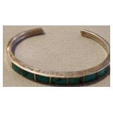 F - STERLING SILVER CUFF BRACELET (L59)