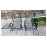 F - PAIR OF PATIO CHAIRS & TABLES (Y16)