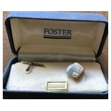 M - FOSTER TIE TACK WITH DIAMOND (J74)