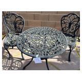 M - PATIO / GARDEN BISTRO TABLE WITH TWO CHAIRS