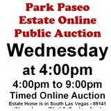 WELCOME TO OUR WED. @4pm ONLINE PUBLIC AUCTION