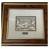 N - ARGENTI SILVER PLATED RELIEF ART FRAMED (B152)