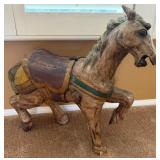 15 - ANTIQUE-STYLE WOODEN HORSE 29X28'