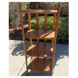 15 - FOUR TIER WOODEN SHELF 44X16'