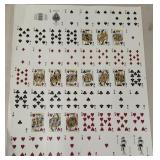 N - VINTAGE SHEET OF DUNES PLAYING CARDS (B86)