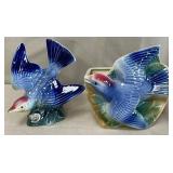 B - ROYAL COPLEY PLANTER SIGNED + FIGURE ORIG TAG