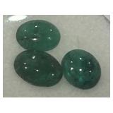 2.13CT CABOCHON EMERALD GEMSTONES