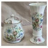 B - AYNSLEY JAM JAR & VASE (F20)