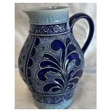 B - VINTAGE MARZI & REMY SALT-GLAZED PITCHER (F11)
