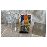 B - PRINCESS HOUSE CANDLE HOLDERS, TRINKET BOXES