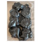 B - CAST IRON FLOWER PAN SIGNED JOHN WRIGHT (F74)