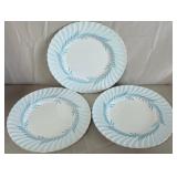 B - THREE MINTON SYMPHONY BLUE DINNER PLATES