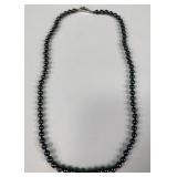 B - BLACK CULTURED FRESHWATER PEARLS NECKLACE