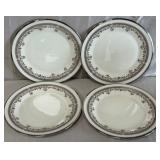 B - LENOX LACE POINT DINNER PLATES 4 PCS (A10)