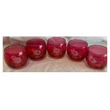 B - LOT OF COLLECTIBLE CRANBERRY GLASS (F15)
