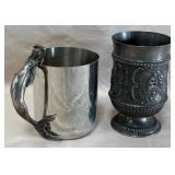 B - TWO COLLECTIBLE PEWTER MUGS (A179)