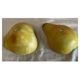 B - 2 CARVED MARBLE - MCM APPLE + PEAR (F53)