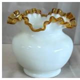 B - FENTON GOLDCREST RUFFLE BOWL (A37)