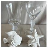 B - CRYSTAL STEMWARE, FITZ & FLOYD S&P SHAKERS