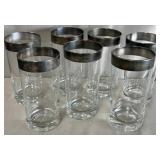 B - SEVEN PIECES DOROTHY THORPE GLASSWARE (A180)