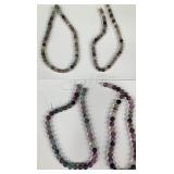 B - FOUR STRANDS OF FLURITE BEADS (64)