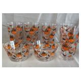 B - LOLITA SET ACRYLIC 5 GLASSES + ACRYLIC 2 BOWLS