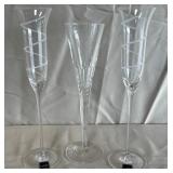 B - THREE PIECES ROGASKA STEMWARE (A127)