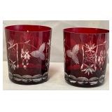 B - AJKA MARSALA NACHTMANN RUBYRED LOWBALL GLASSES
