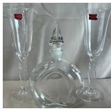 B - CRISTAL d'ARQUIS STEMWARE & GUERLAIN BOTTLE