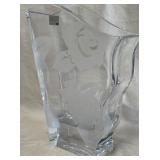 B - MIKASA LOVE AFFAIR VASE 9 3/4' ETCHED ORG TAG
