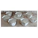 B - SHELLEY BONE CHINA CUPS & PLATE (ENGLAND)(B123