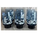 B - MARY GREGORY BLUE GLASSES 6 PCS (B66)
