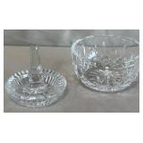 B - WATERFORD CRYSTAL RING DISH & BOWL (A108)
