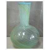 B - HAND BLOWN SWIRL ART VASE 9'T (A24)