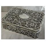 B - GODINGER SILVER PLATED JEWELRY BOX (A121)
