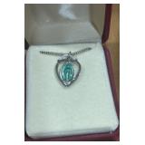 STERLING SILVER RELIGEOUS PENDANT WITH CHAIN